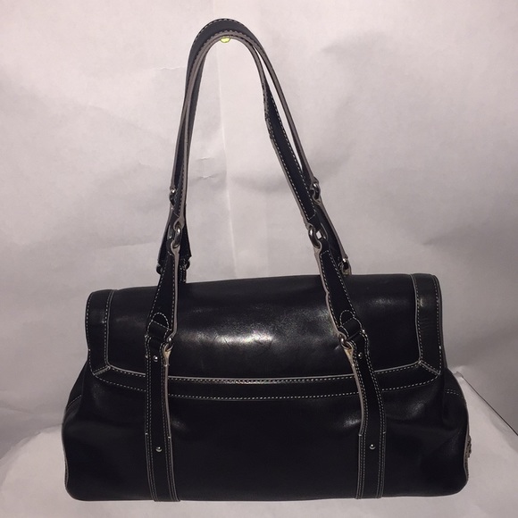 Cole Haan soft black leather trinity tote - Picture 2 of 8